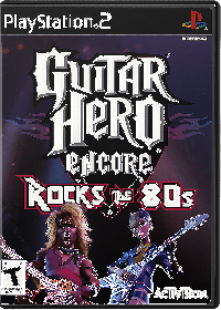 Guitar Hero Encore Rocks the 80's Playstation 2 US box art